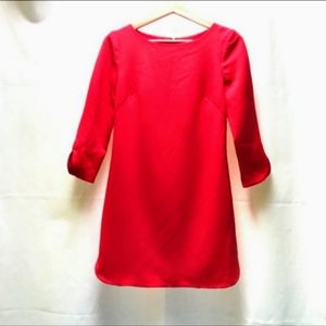 Vince Camuto 3/4 Sleeve Coral Shift Dress